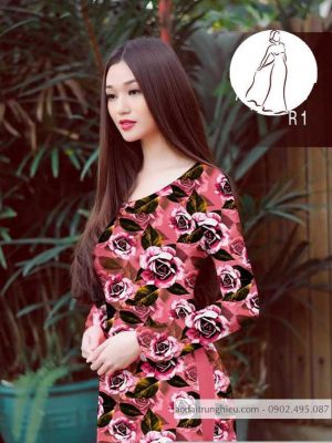 Vải áo dài hoa hồng đều kiểu mới AD H14491 32 1590461287 274 vai ao dai vai ao dai dep ad