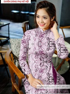 Vải áo dài hoa đều kiểu mới AD T7693 13 1590461528 482 vai ao dai vai ao dai dep ad