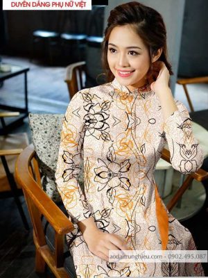 Vải áo dài hoa đều kiểu mới AD T7693 12 1590461528 80 vai ao dai vai ao dai dep ad