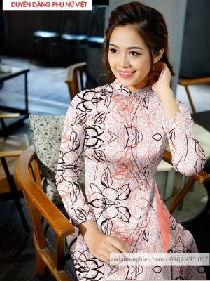 Vải áo dài hoa đều kiểu mới AD T7693 14 1590461529 147 vai ao dai vai ao dai dep ad