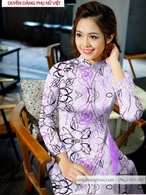 Vải áo dài hoa đều kiểu mới AD T7693 15 1590461529 546 vai ao dai vai ao dai dep ad