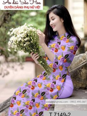 Vải áo dài hoa hồng đều thiết kế 2020 AD T7149 19 1590461883 102 vai ao dai vai ao dai dep ad