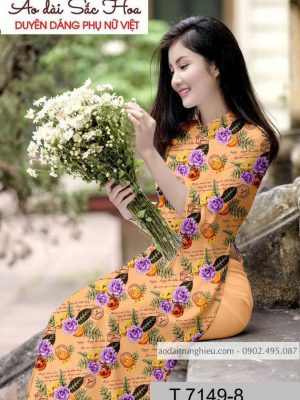 Vải áo dài hoa hồng đều thiết kế 2020 AD T7149 17 1590461883 585 vai ao dai vai ao dai dep ad