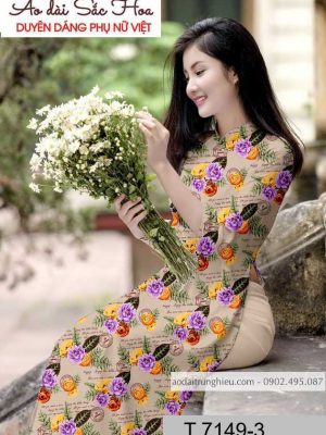 Vải áo dài hoa hồng đều thiết kế 2020 AD T7149 22 1590461884 433 vai ao dai vai ao dai dep ad