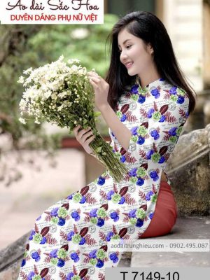 Vải áo dài hoa hồng đều thiết kế 2020 AD T7149 21 1590461884 458 vai ao dai vai ao dai dep ad