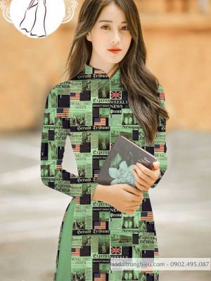 Vải áo dài in hình báo Mỹ AD kiểu mới AD 6 1590462005 188 vai ao dai vai ao dai dep ad