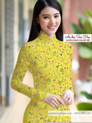 Vải áo dài hoa đều kiểu mới AD T7503 19 1590462121 469 vai ao dai vai ao dai dep ad