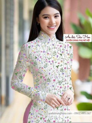 Vải áo dài hoa đều kiểu mới AD T7503 17 1590462121 906 vai ao dai vai ao dai dep ad