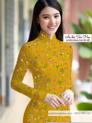 Vải áo dài hoa đều kiểu mới AD T7503 23 1590462122 856 vai ao dai vai ao dai dep ad