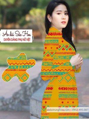 Vải áo dài hoa văn thổ cẩm kiểu mới AD T7501 45 1590462251 157 vai ao dai vai ao dai dep ad