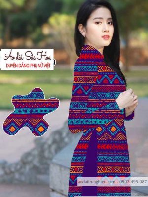 Vải áo dài hoa văn thổ cẩm kiểu mới AD T7501 44 1590462251 352 vai ao dai vai ao dai dep ad
