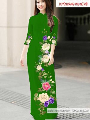 Vải áo dài hoa hồng thiết kế 2020 AD T7183 26 1590462481 498 vai ao dai vai ao dai dep ad