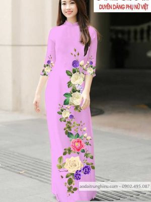 Vải áo dài hoa hồng thiết kế 2020 AD T7183 32 1590462482 194 vai ao dai vai ao dai dep ad
