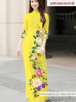 Vải áo dài hoa hồng thiết kế 2020 AD T7183 29 1590462482 63 vai ao dai vai ao dai dep ad