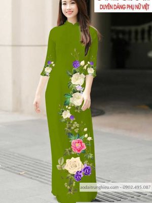 Vải áo dài hoa hồng thiết kế 2020 AD T7183 30 1590462482 881 vai ao dai vai ao dai dep ad