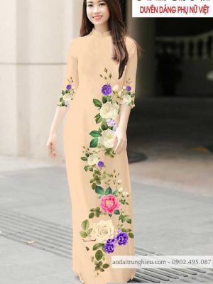 Vải áo dài hoa hồng thiết kế 2020 AD T7183 31 1590462482 98 vai ao dai vai ao dai dep ad