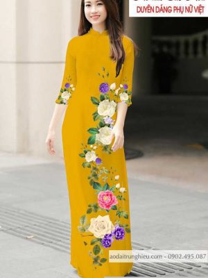 Vải áo dài hoa hồng thiết kế 2020 AD T7183 39 1590462483 148 vai ao dai vai ao dai dep ad