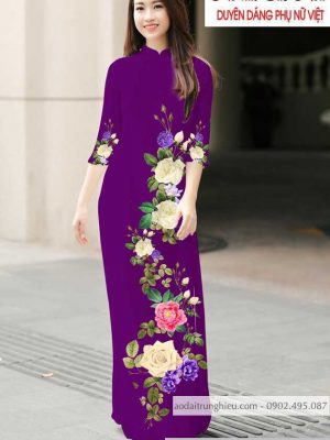 Vải áo dài hoa hồng thiết kế 2020 AD T7183 36 1590462483 329 vai ao dai vai ao dai dep ad