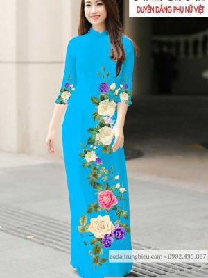Vải áo dài hoa hồng thiết kế 2020 AD T7183 37 1590462483 776 vai ao dai vai ao dai dep ad