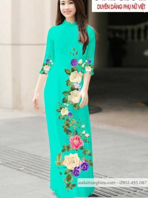Vải áo dài hoa hồng thiết kế 2020 AD T7183 38 1590462483 916 vai ao dai vai ao dai dep ad