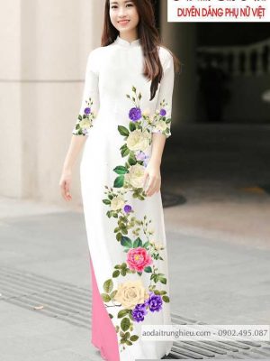 Vải áo dài hoa hồng thiết kế 2020 AD T7183 42 1590462484 155 vai ao dai vai ao dai dep ad