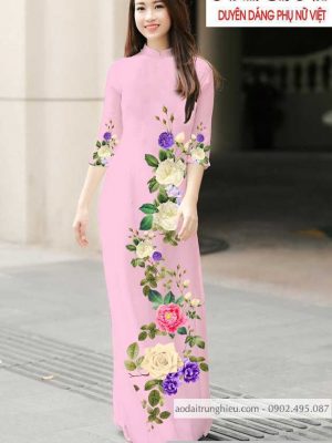 Vải áo dài hoa hồng thiết kế 2020 AD T7183 46 1590462484 80 vai ao dai vai ao dai dep ad