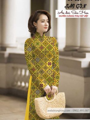 Vải áo dài hoa văn vuông mới ra AD C2878 19 1590462721 30 vai ao dai vai ao dai dep ad
