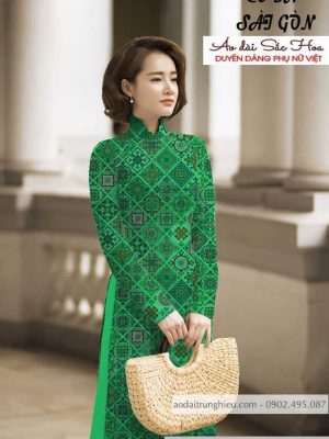 Vải áo dài hoa văn vuông mới ra AD C2878 24 1590462721 641 vai ao dai vai ao dai dep ad