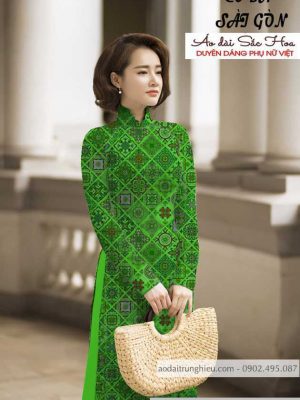 Vải áo dài hoa văn vuông mới ra AD C2878 23 1590462721 975 vai ao dai vai ao dai dep ad