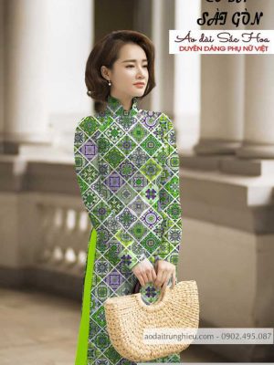 Vải áo dài hoa văn vuông mới ra AD C2878 28 1590462722 220 vai ao dai vai ao dai dep ad