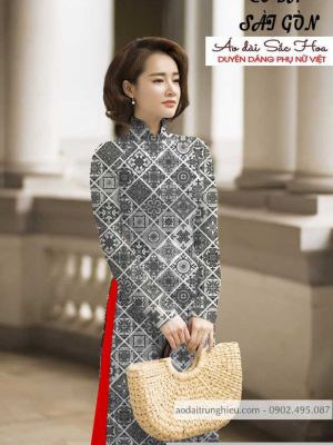 Vải áo dài hoa văn vuông mới ra AD C2878 27 1590462722 395 vai ao dai vai ao dai dep ad