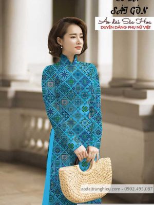 Vải áo dài hoa văn vuông mới ra AD C2878 26 1590462722 45 vai ao dai vai ao dai dep ad