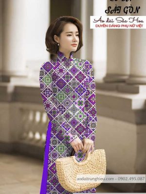 Vải áo dài hoa văn vuông mới ra AD C2878 33 1590462723 16 vai ao dai vai ao dai dep ad