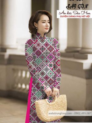 Vải áo dài hoa văn vuông mới ra AD C2878 32 1590462723 254 vai ao dai vai ao dai dep ad