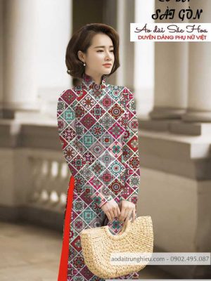 Vải áo dài hoa văn vuông mới ra AD C2878 31 1590462723 466 vai ao dai vai ao dai dep ad