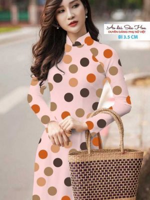 Vải áo dài chấm bi thiết kế 2020 AD T7509 34 1590551030 2 vai ao dai vai ao dai dep ad