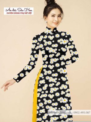 Vải áo dài hoa cúc đều thiết kế 2020 AD T7159 19 1590552103 505 vai ao dai vai ao dai dep ad