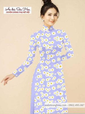 Vải áo dài hoa cúc đều thiết kế 2020 AD T7159 22 1590552104 127 vai ao dai vai ao dai dep ad