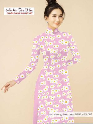 Vải áo dài hoa cúc đều thiết kế 2020 AD T7159 23 1590552104 353 vai ao dai vai ao dai dep ad