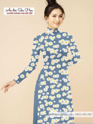 Vải áo dài hoa cúc đều thiết kế 2020 AD T7159 24 1590552104 664 vai ao dai vai ao dai dep ad