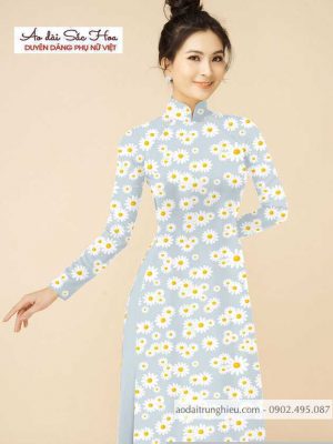 Vải áo dài hoa cúc đều thiết kế 2020 AD T7159 25 1590552104 90 vai ao dai vai ao dai dep ad