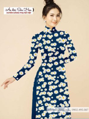 Vải áo dài hoa cúc đều thiết kế 2020 AD T7159 32 1590552105 352 vai ao dai vai ao dai dep ad