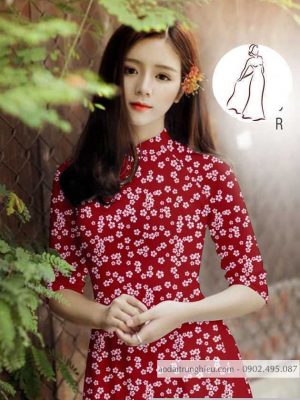 Vải áo dài hoa nhí kiểu mới AD H14503 21 1590552465 562 vai ao dai vai ao dai dep ad