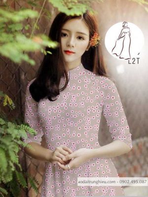 Vải áo dài hoa nhí kiểu mới AD H14503 25 1590552466 892 vai ao dai vai ao dai dep ad