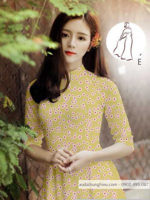 Vải áo dài hoa nhí kiểu mới AD H14503 33 1590552467 437 vai ao dai vai ao dai dep ad