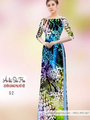 Vải áo dài hoa 3D kiểu mới AD H14502 22 1590638741 801 vai ao dai vai ao dai dep ad