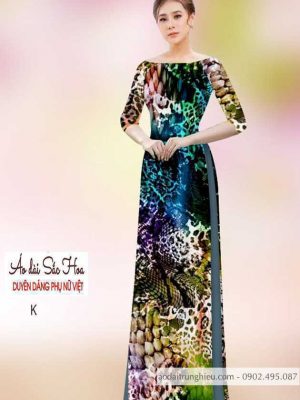 Vải áo dài hoa 3D kiểu mới AD H14502 27 1590638742 347 vai ao dai vai ao dai dep ad