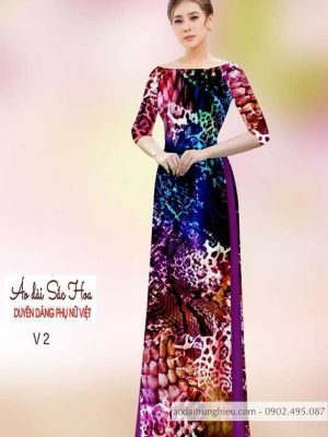 Vải áo dài hoa 3D kiểu mới AD H14502 28 1590638742 569 vai ao dai vai ao dai dep ad