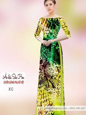 Vải áo dài hoa 3D kiểu mới AD H14502 30 1590638743 386 vai ao dai vai ao dai dep ad