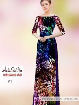 Vải áo dài hoa 3D kiểu mới AD H14502 32 1590638743 735 vai ao dai vai ao dai dep ad